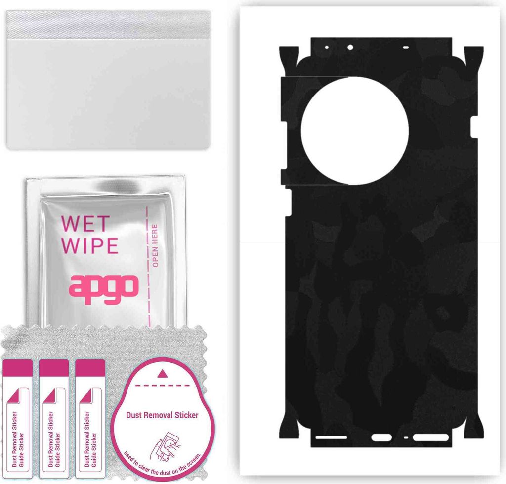 apgo Rückseite + Seiten Schutzfolie, Skin, kompatibel mit OnePlus Ace 2 Pro, Hinten Displayschutzfolie aus Vinylfolie, kratzfest, einfache Montage...