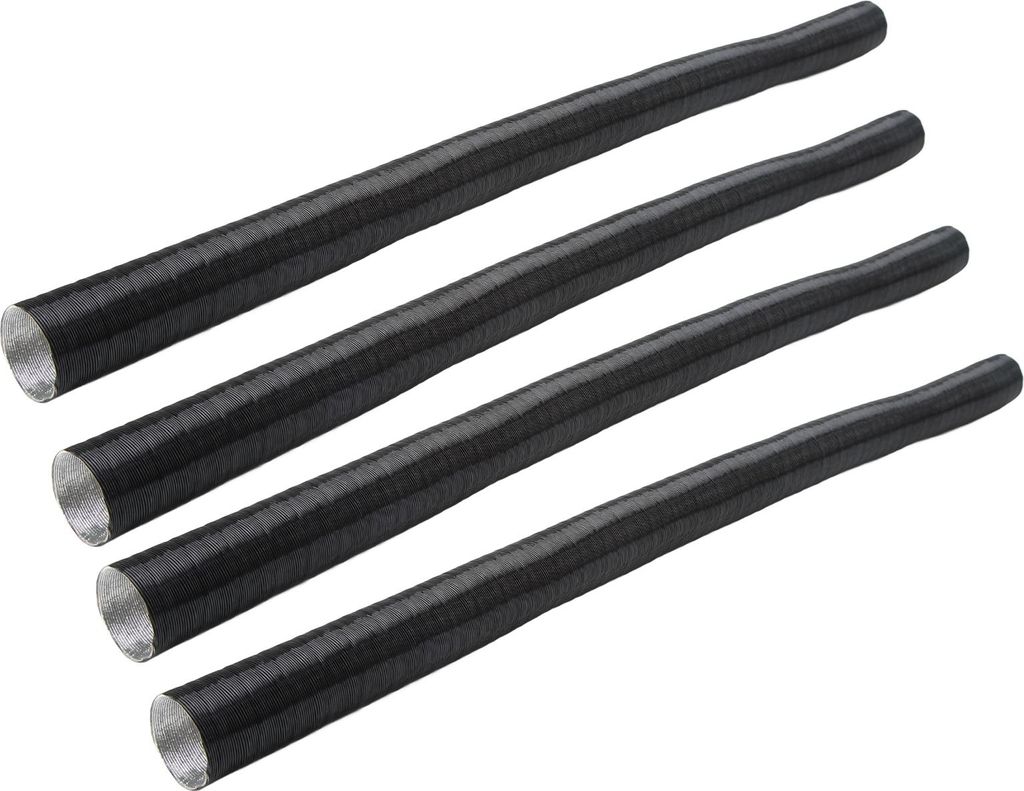 4 Stück 42 mm Auto-Heizungsschlauchleitung, Lufteinlass, Auslass, Abgas, gewellt, Verbrennung, flexibles Rohr für Eberspacher