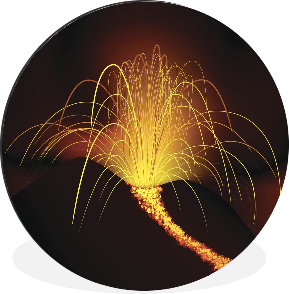 MuchoWow - Wand Bild - Wohnzimmer - Runde Bilder - Alubilder - Kunst für zu Hause - Aluminium - Wanddekoration