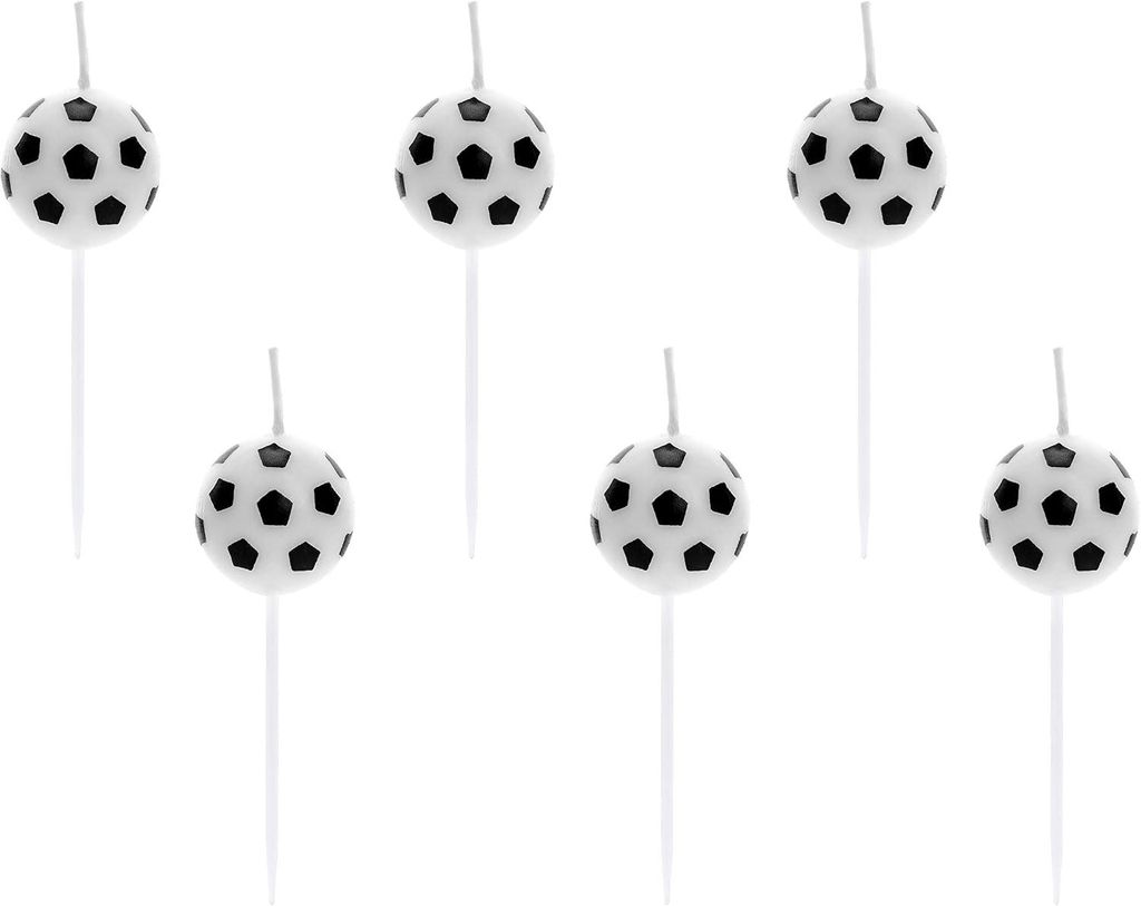 6 bougies en forme de ballon de football Image du produit 