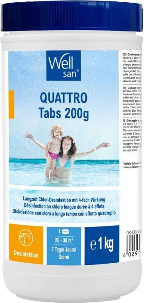 Wellsan Quattro Tabs Chlor Multitabs 4 in 1 - 200 g Produktbild 