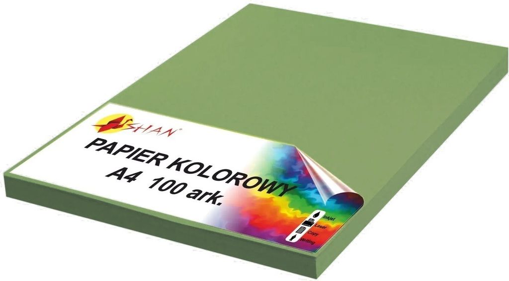 Farbpapier A4 120g Armeegrün 100 Blatt