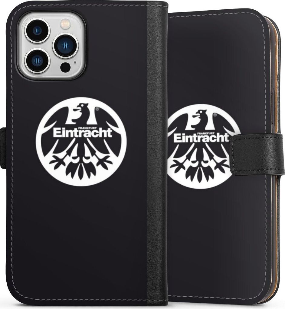 DeinDesign Klapphülle für Apple iPhone 13 Pro Max Handytasche Lederhülle Tasche Adler Eintracht Frankfurt Logo