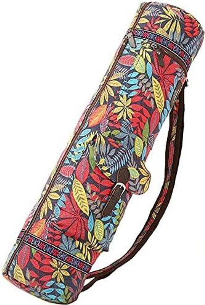 Shiwaki 28 ''Yogamatten-Tasche,gro?e Yoga-Matten-Umh?ngetasche mit durchgehendem Rei?Verschluss, handgefertigt,vollst?ndig gefüttert verstellbarem