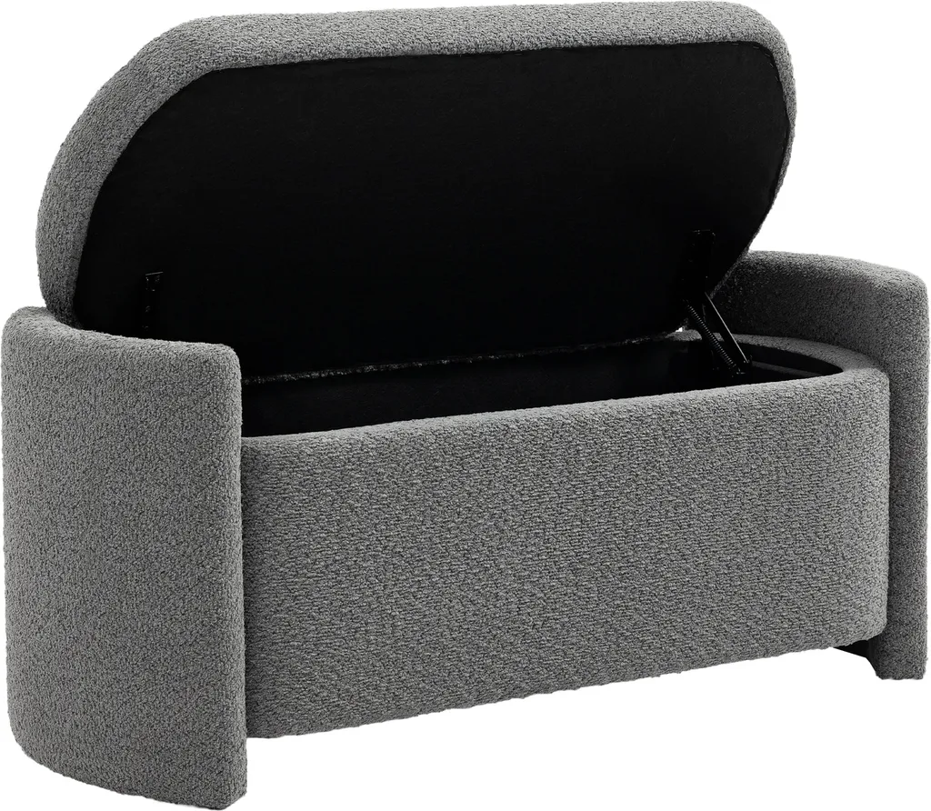 Banc de rangement en velours bleu pour chambre et salon - Coffre assise