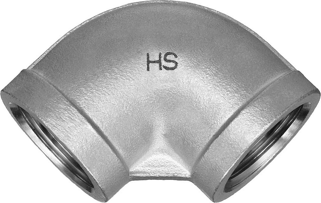 Hermann Schmidt Edelstahl-Winkel 1 1/4" 90° Innengewinde/Innengewinde