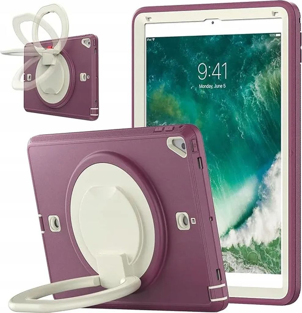 Tasche für iPad 9.7 Zoll 2017/2018 mit Ständer und Halterung Lila