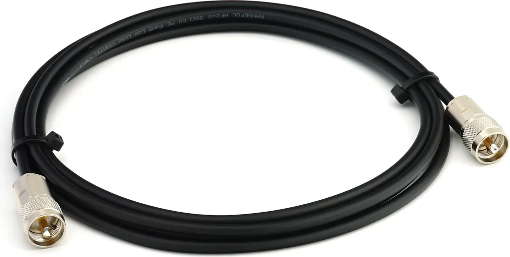 cavo coassiale UHF da PL259 a PL259 da 1 m - Cavo di prolunga a bassa perdita HF-240 (equivalente a LMR 240) resistente alle intemperie - Cavo d'antenna PL per antenne radio CB radio HAM radio SWR radioamatoriali - 2
