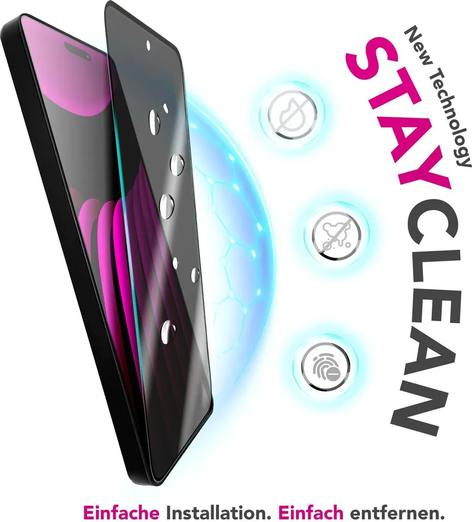 Protezione Privacy iPhone 17 Pro Max AntiSpyX | Vetro Nero 9H - 6