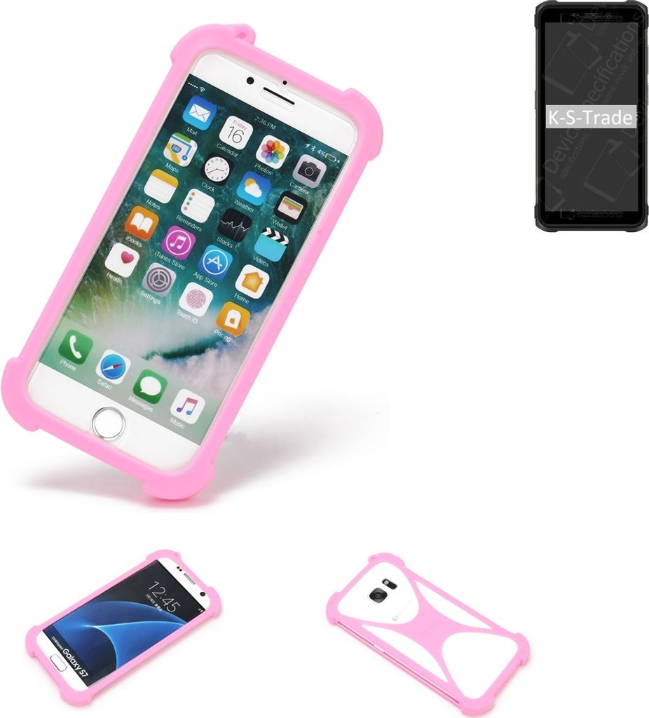 K-S-Trade Handy Hülle kompatibel mit Ulefone Armor X10 Pro Schutz Hülle Bumper Silikon Schutz Hülle Cover Case Silikoncase Silikonbumper TPU