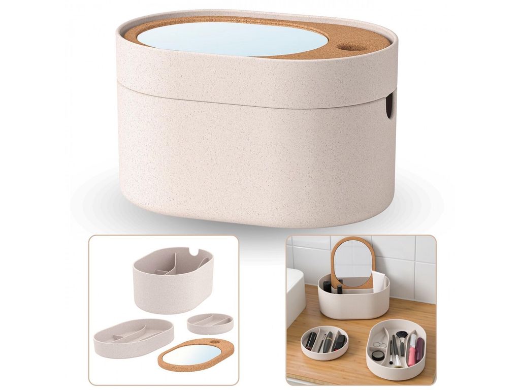 SAXBORGA Plastový box se zrcadlovým víkem IKEA Obrázek produktu 