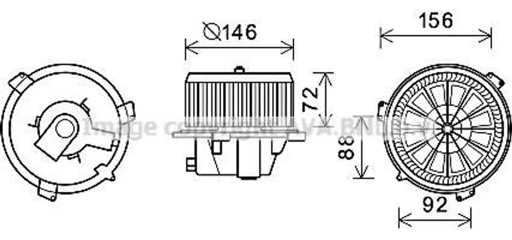 Pulseur d'air habitacle pour Fiat Punto et Lancia Y - Modèle FT8436