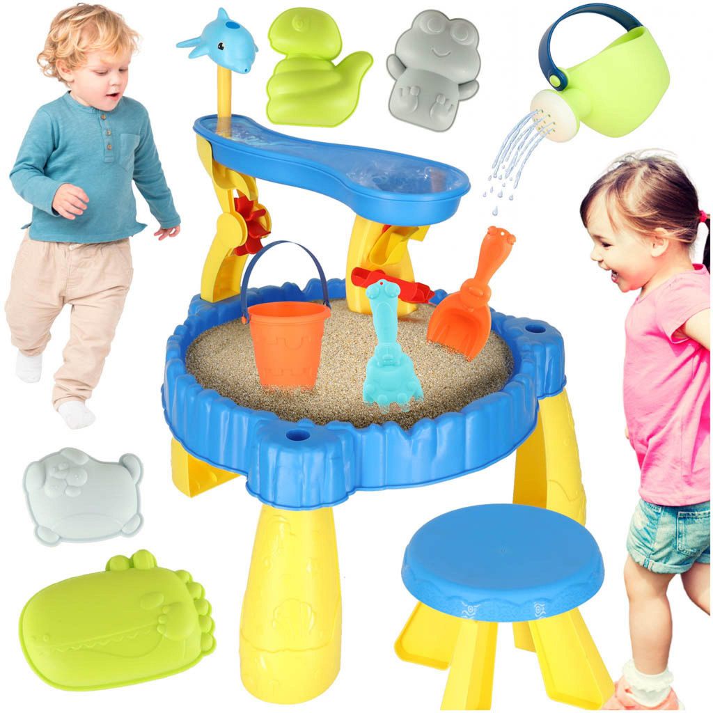 Wassertisch mit Sand- und Wasserbahn, zwei Ebenen, Zubehör Produktbild 