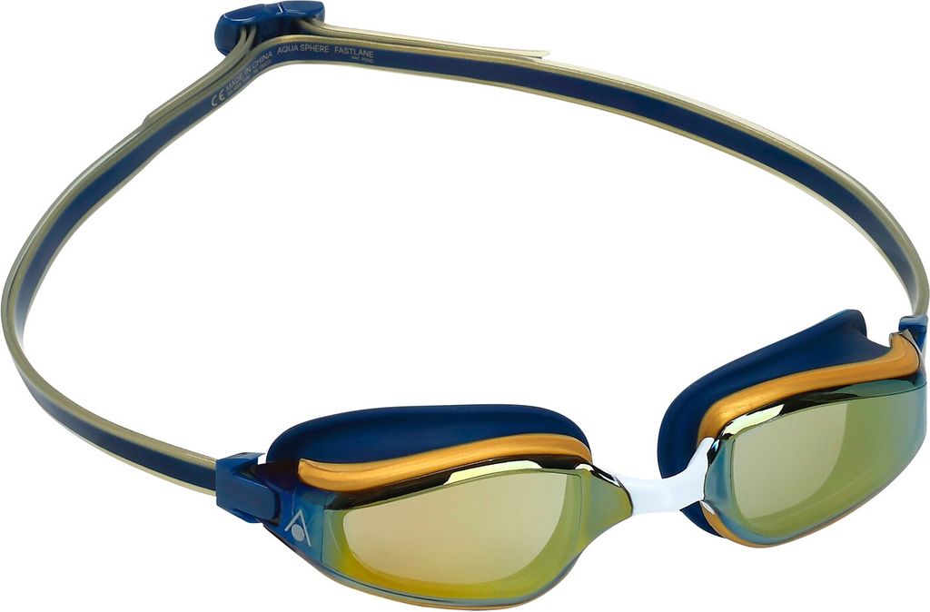 Aquasphere Fastlane 0475Lmg Navy Blue Gold Lens Ti L