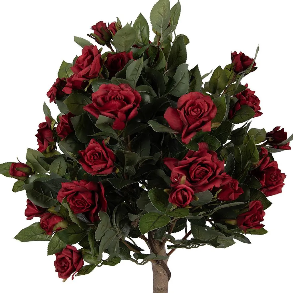 Clayre & Eef Pianta artificiale Rosa 120 cm Rosso Plastica - 2