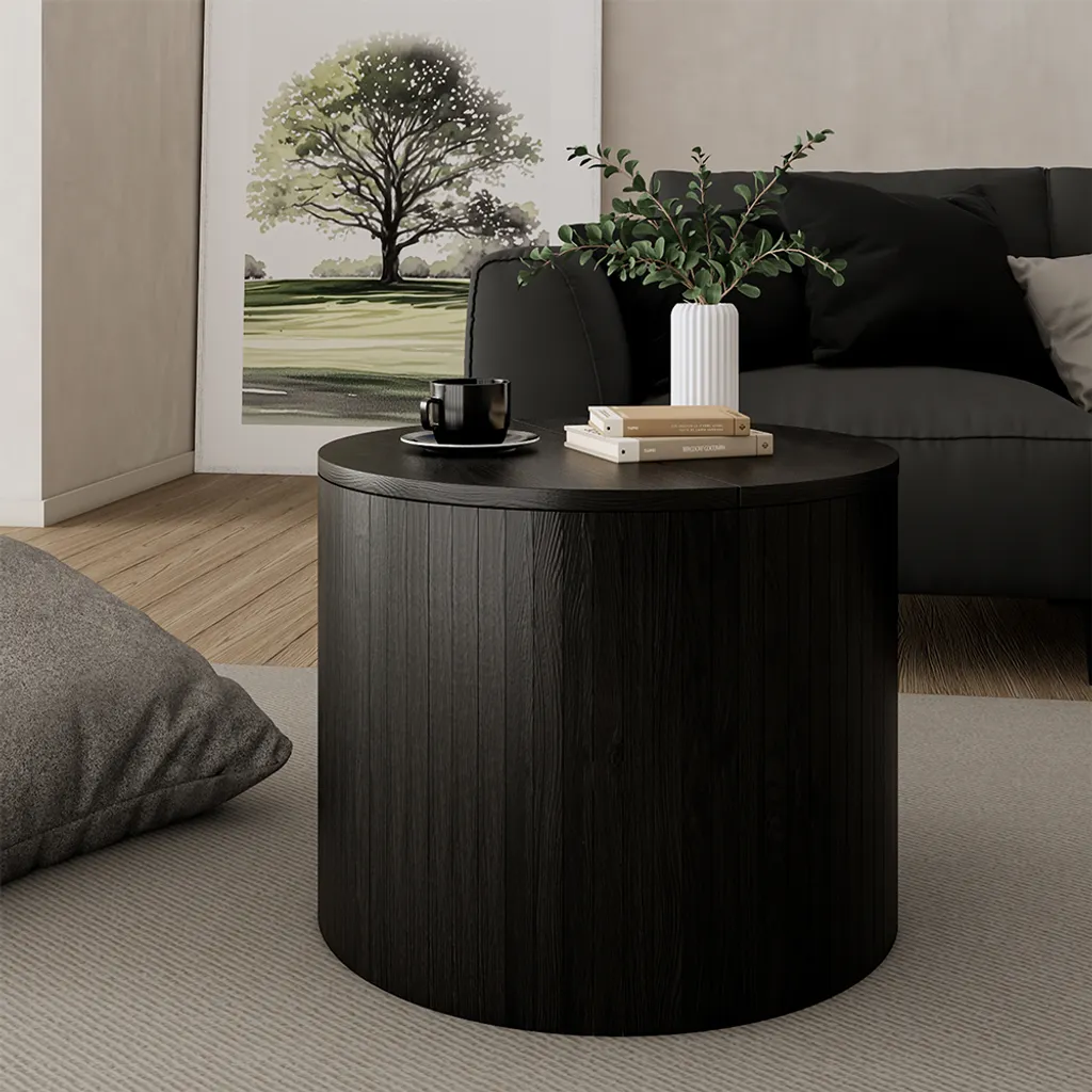 Offerta Vicco Tavolino Tavilo 48x48 cm | Arredo Casa Moderno Nero Quercia