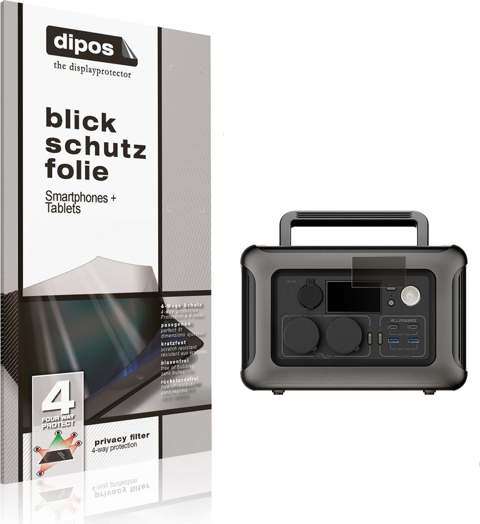 Blickschutzfolie für Allpowers R600 matt Schutzfolie Folie Display Schutz dipos