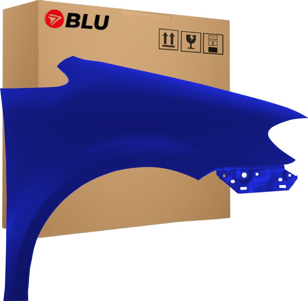 BLU Kotflügel Passend für VW Volkswagen Touran 1T2 LL5M Rechts Blau IndienBlau | 2007-2010 | Vorderseite Vorne | Lackiert | Einbaufertig