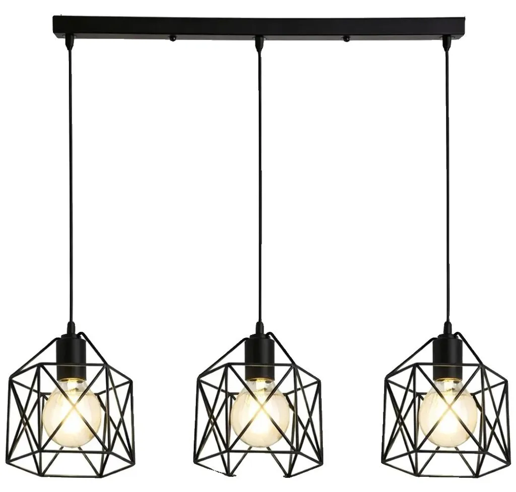 Suspension hauteur ajustable 3 bras pour éclairer les grands espaces