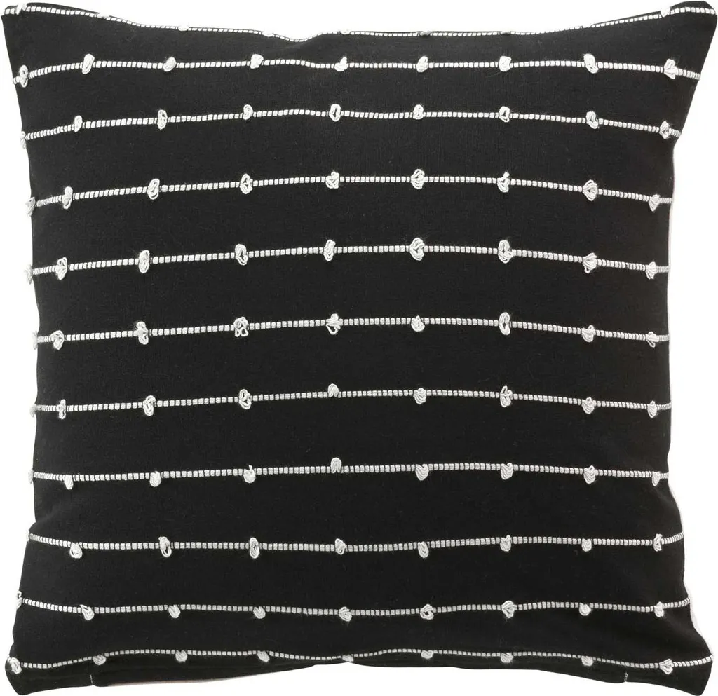 Coussin de salon carré LINECHIC 45x45 cm en textile recyclé durable