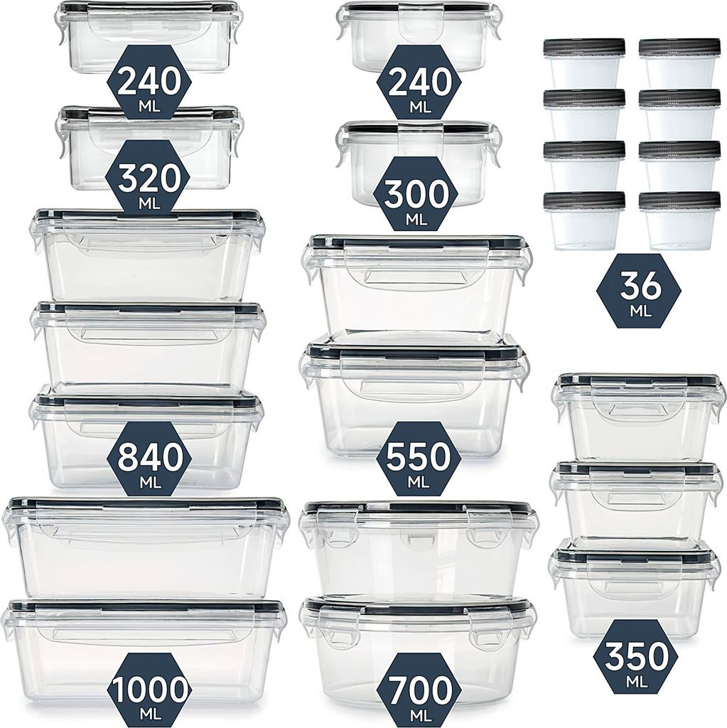 Frischhaltedose 24 Stück Dosen Set mit Deckel Vorratsdosen Produktbild 4