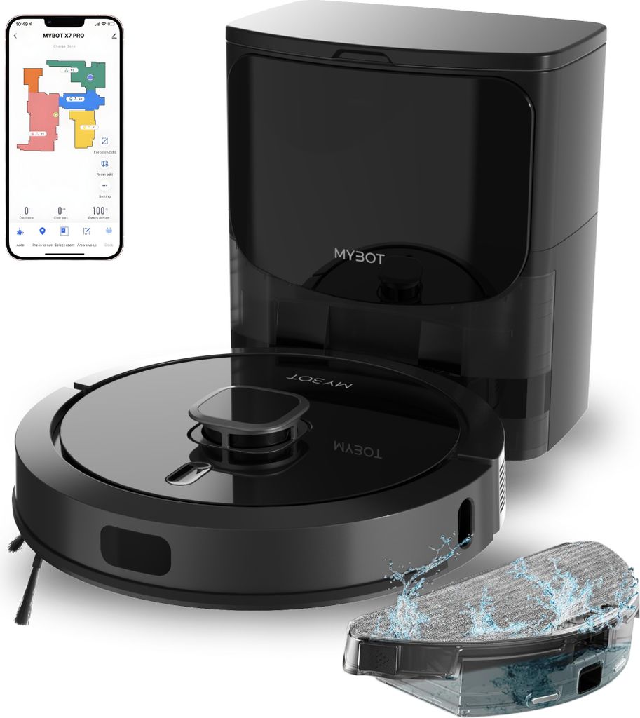 MYBOT X7 PRO - Saugroboter mit Wischfunktion - 6500PA Produktbild 