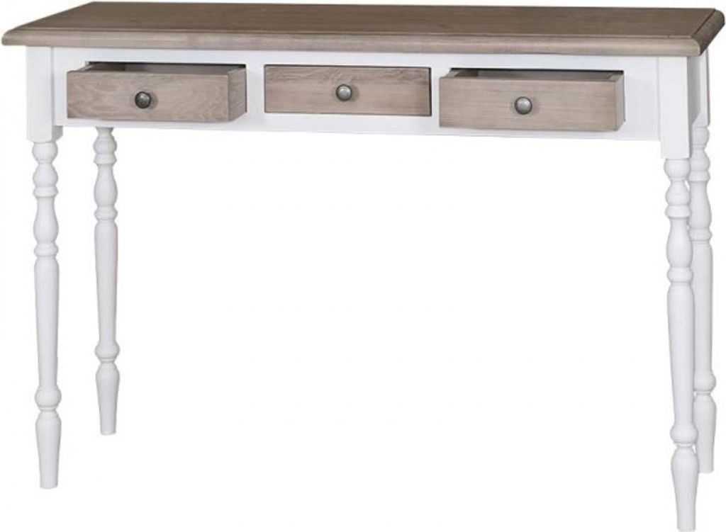 Casa Padrino Barock Konsole mit 3 Schubladen 120 cm - Konsolentisch Landhaus Stil Sideboard Schrank Wandkonsole