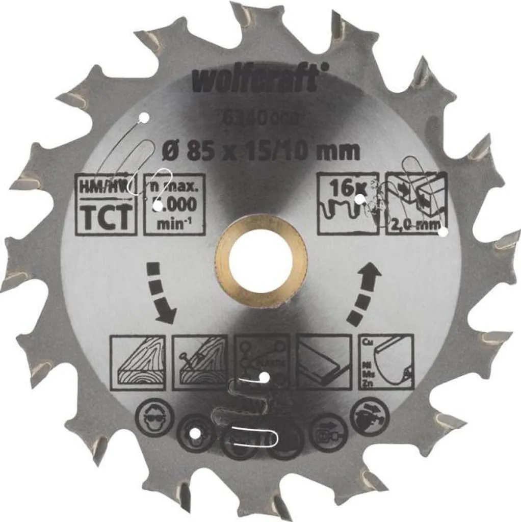Wolfcraft 6340000 Lama 85mm per Legno e Chiodi - Uso Intensivo