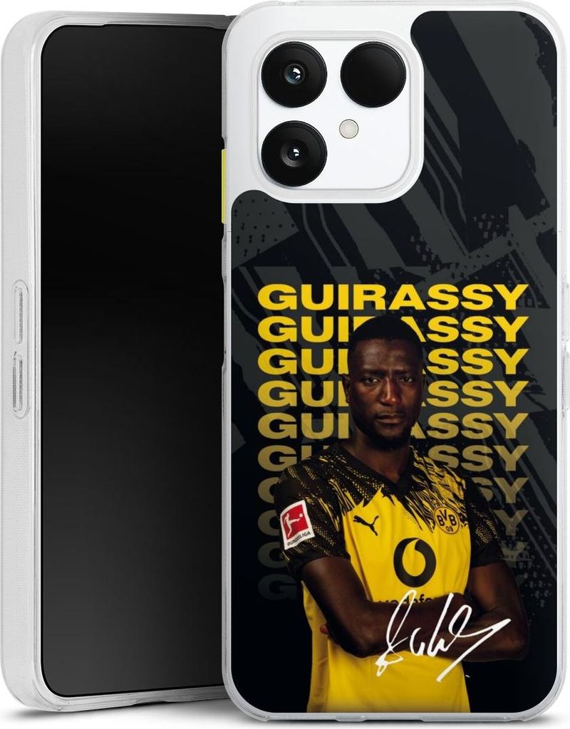 DeinDesign Handyhülle für Fairphone 6 Silikon Hülle Case Smartphone Schutzhülle BVB Borussia Dortmund Serhou Guirassy