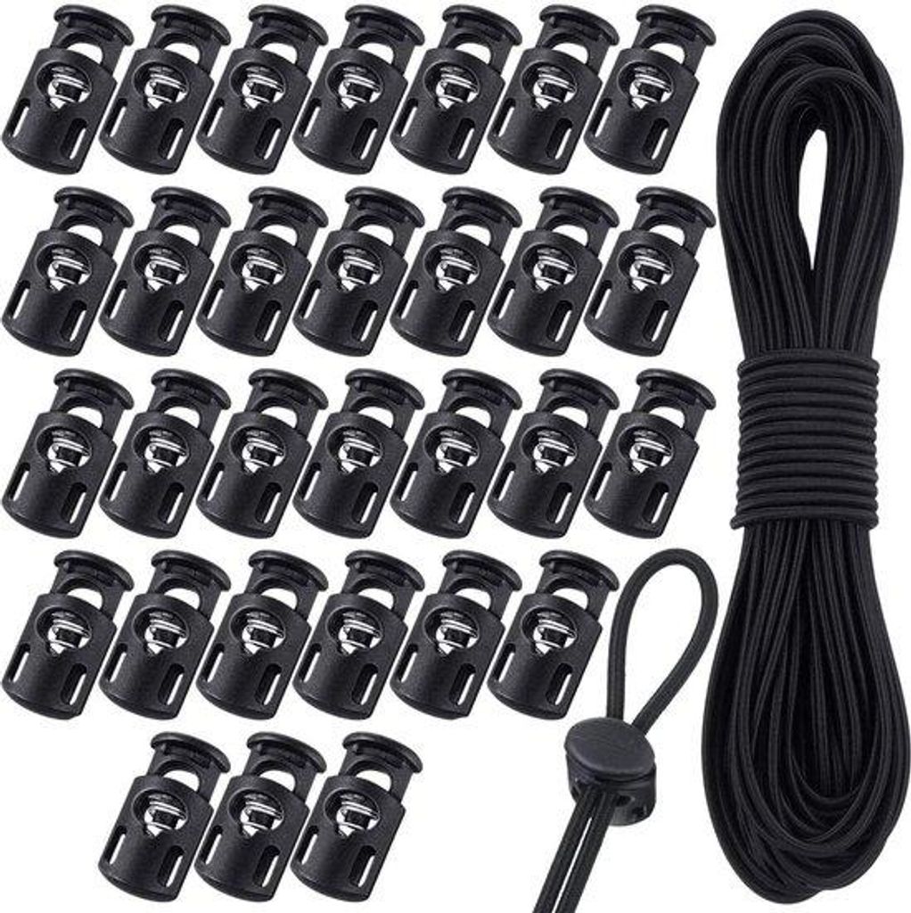 Kunststoff-Koordstoppers 8mm schwarz für Seile
