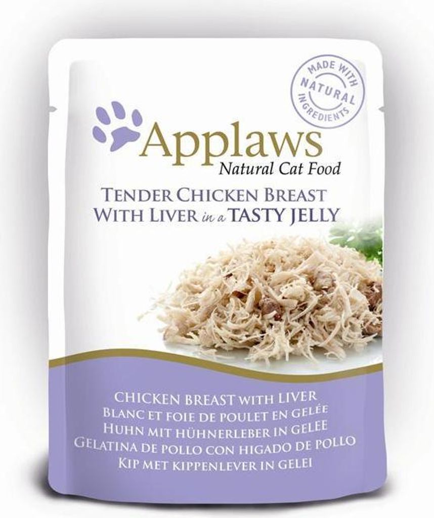 Applaws Huhn & Hühnerleber in Gelee 70gx16