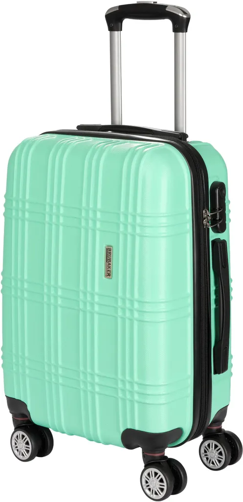Bagage à Main Rigide Bahamas Menthe : Valise Trolley 4 Roues Silencieuses