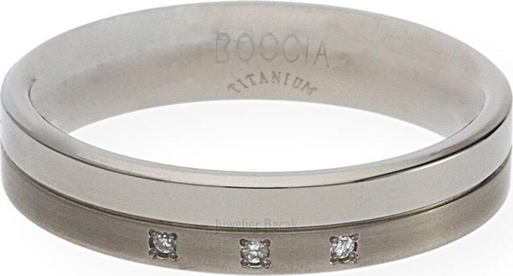 Boccia Ring 0129-0356 Titan mit Diamanten
