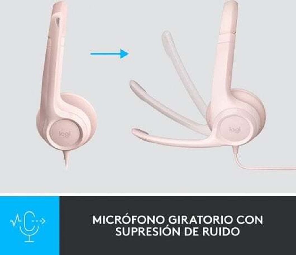 Logitech H390 USB-Headset rosa Produktbild 9