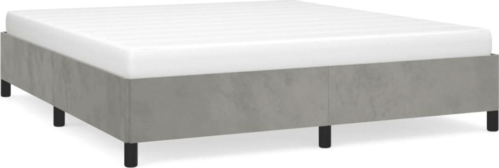 Bettgestell ohne Matratze Hellgrau 180x200 cm Samt
