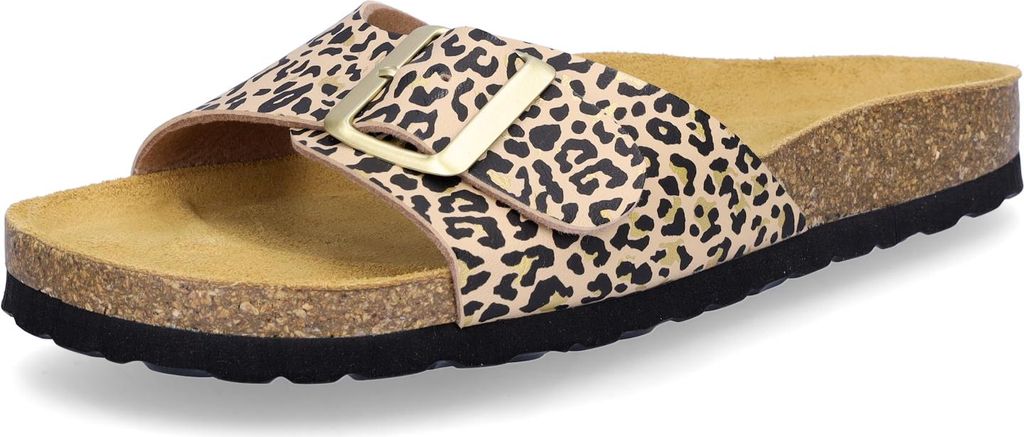 MIDS MONA Damen Pantolette Leo mit Weichfußbett und Schnalle