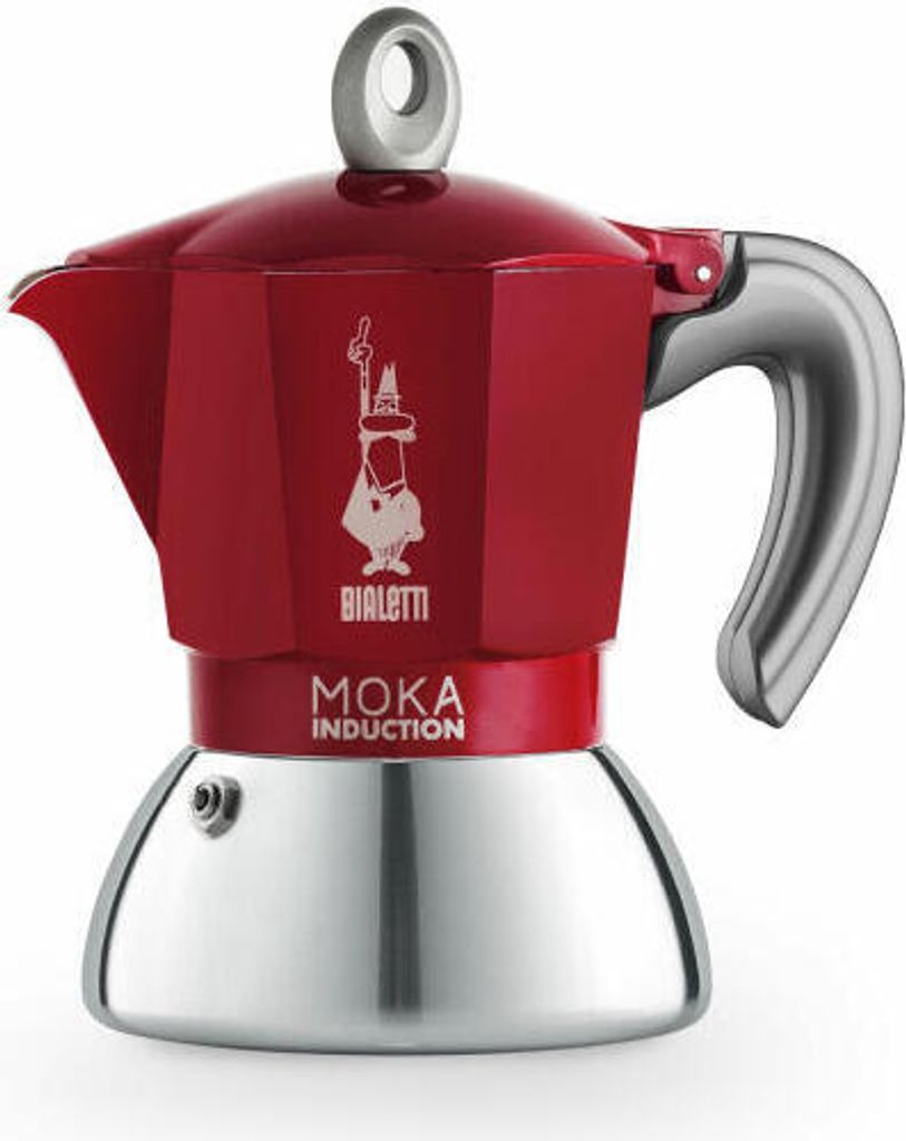 Bialetti Moka Induktion rot Hauptbehältervolumen: 0,100 l
