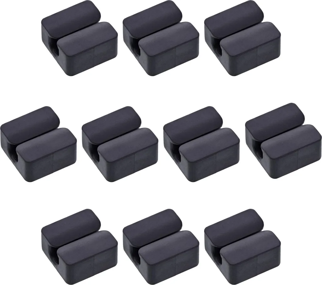 Clip de câble autocollant noir InLine® x10 fixation robuste et discrète