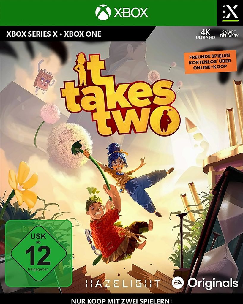 The cover art for the video game 'It Takes Two' on Xbox.