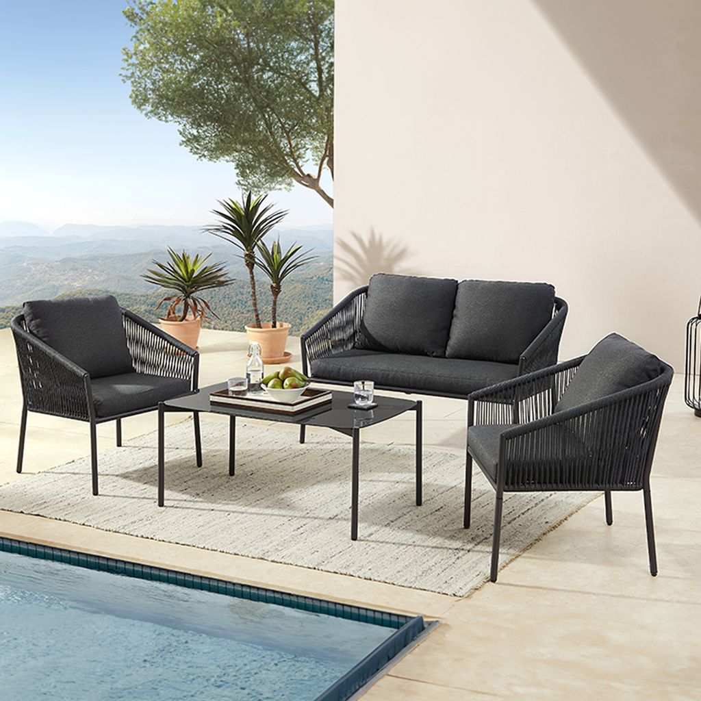 riess-ambiente Outdoor Garten-Sitzgruppe AIRE ROPE Produktbild 