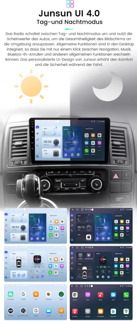 Autoradio 2 Din per VW Multivan T5 2008-2015 Android 15 9" USB - 12