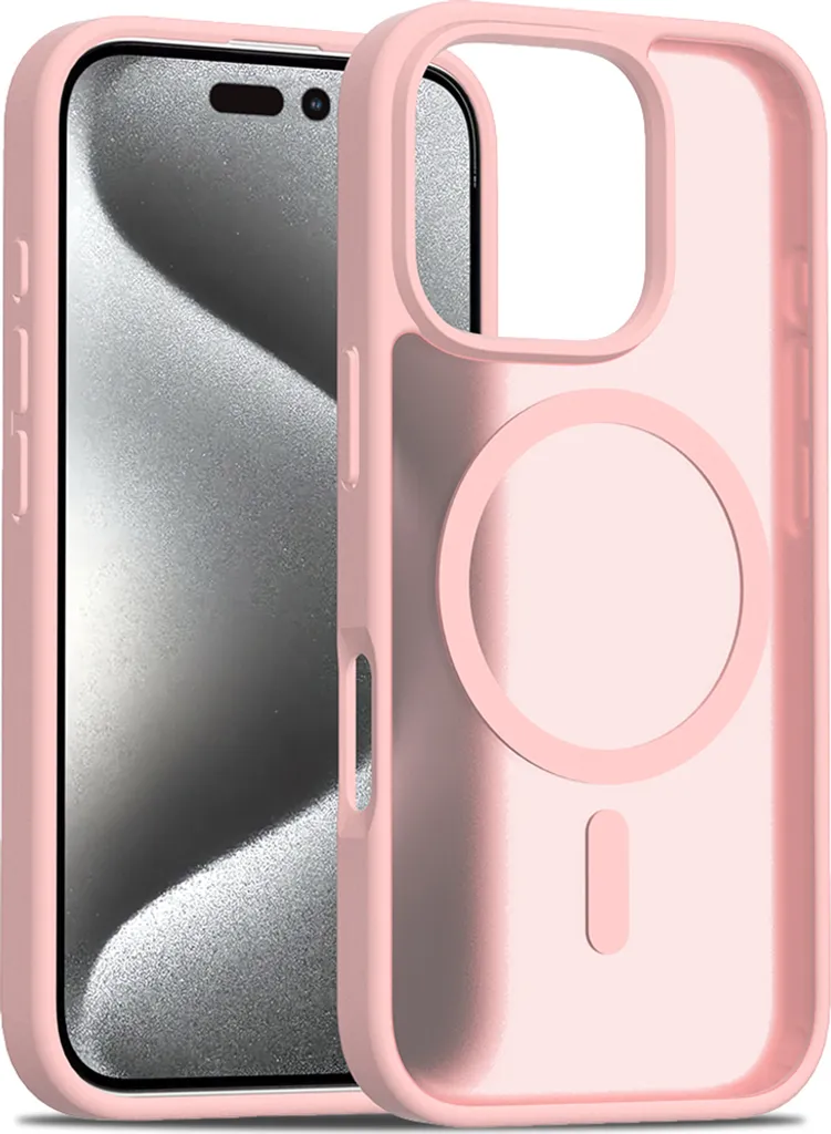 Cover MagSafe iPhone 16 Pro Max Rosa: Protezione Antiurto Opaca Elegante
