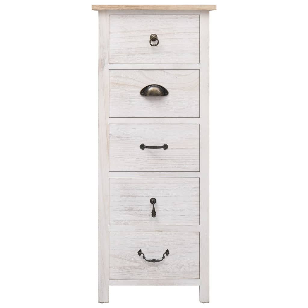 vidaXL Beistellschrank 35x25x87 cm Massivholz Paulownia Produktbild 