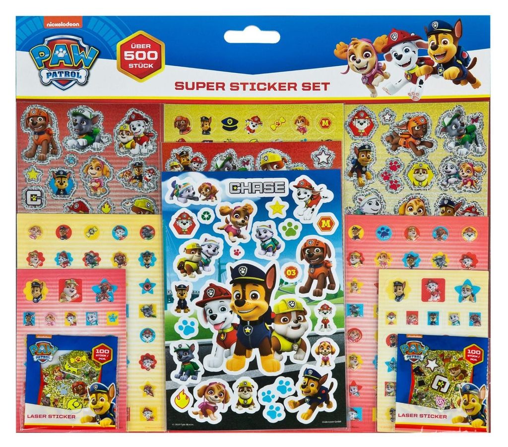 Set di adesivi Paw Patrol - 500 adesivi per progetti Immagine del prodotto 