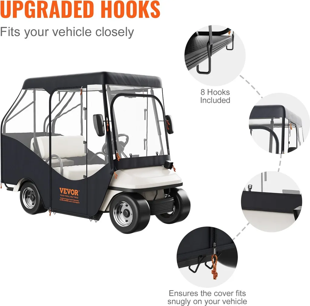 Housse de golf imperméable en polyester 420D - Format compact 4 places - 6