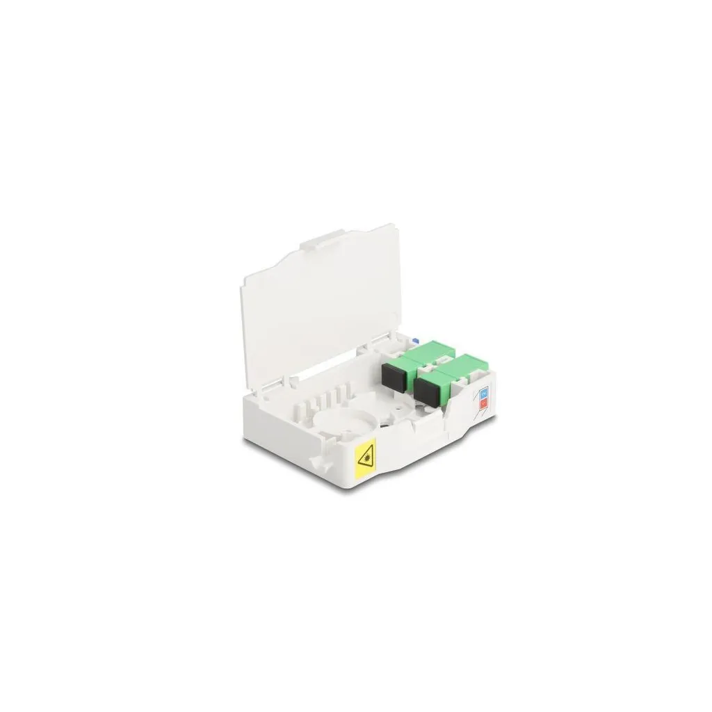 Boîtier de terminaison optique mural avec support épissure et 2 SC Simplex - 3
