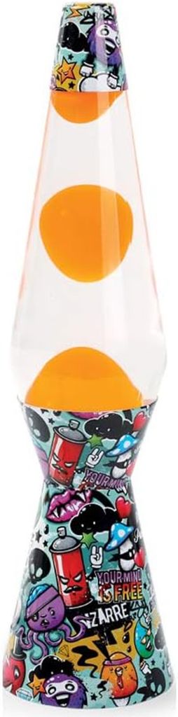 I-TOTAL Lavalampe Magie Lavaspektakel: Einzigartiges für Ihr Zuhause Graffiti