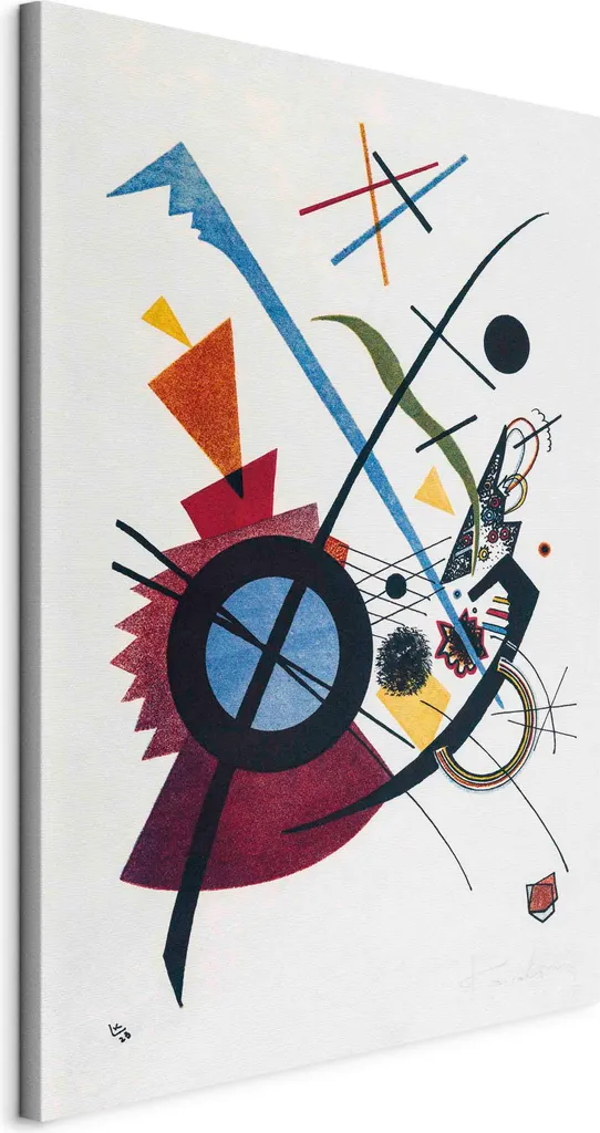 Kandinsky Geometria Astratta: Quadro su Tela 80x120 per Soggiorno