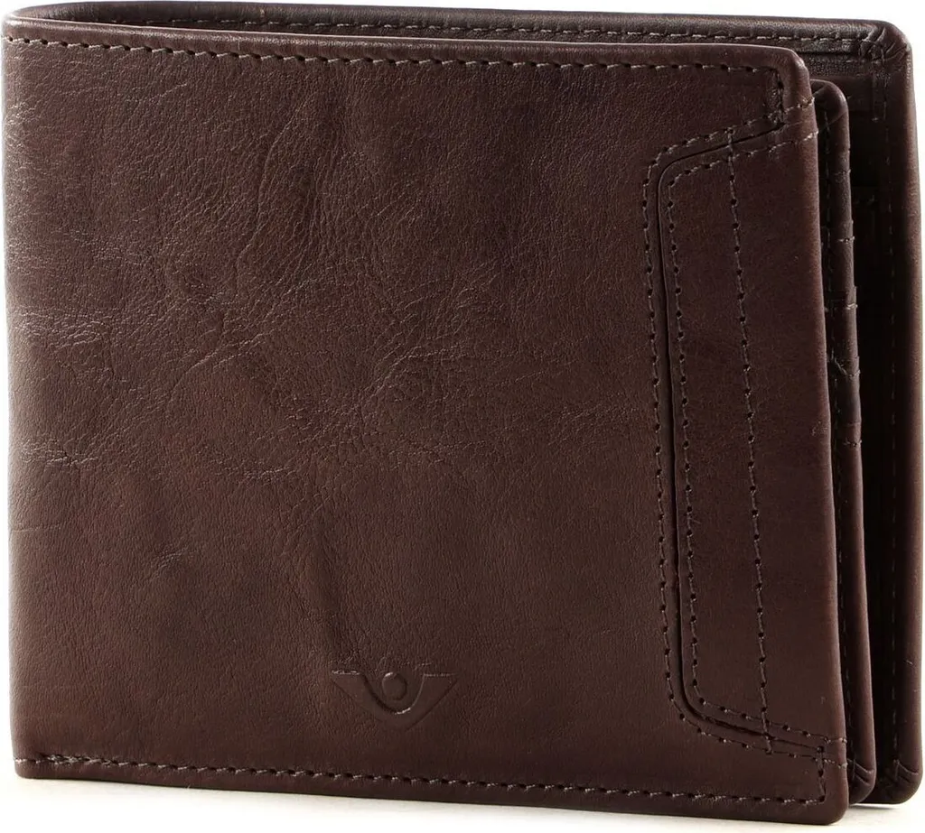Porte-monnaie Compact VOi Dakota Nils Wallet Marron : Fini l'Encombrement