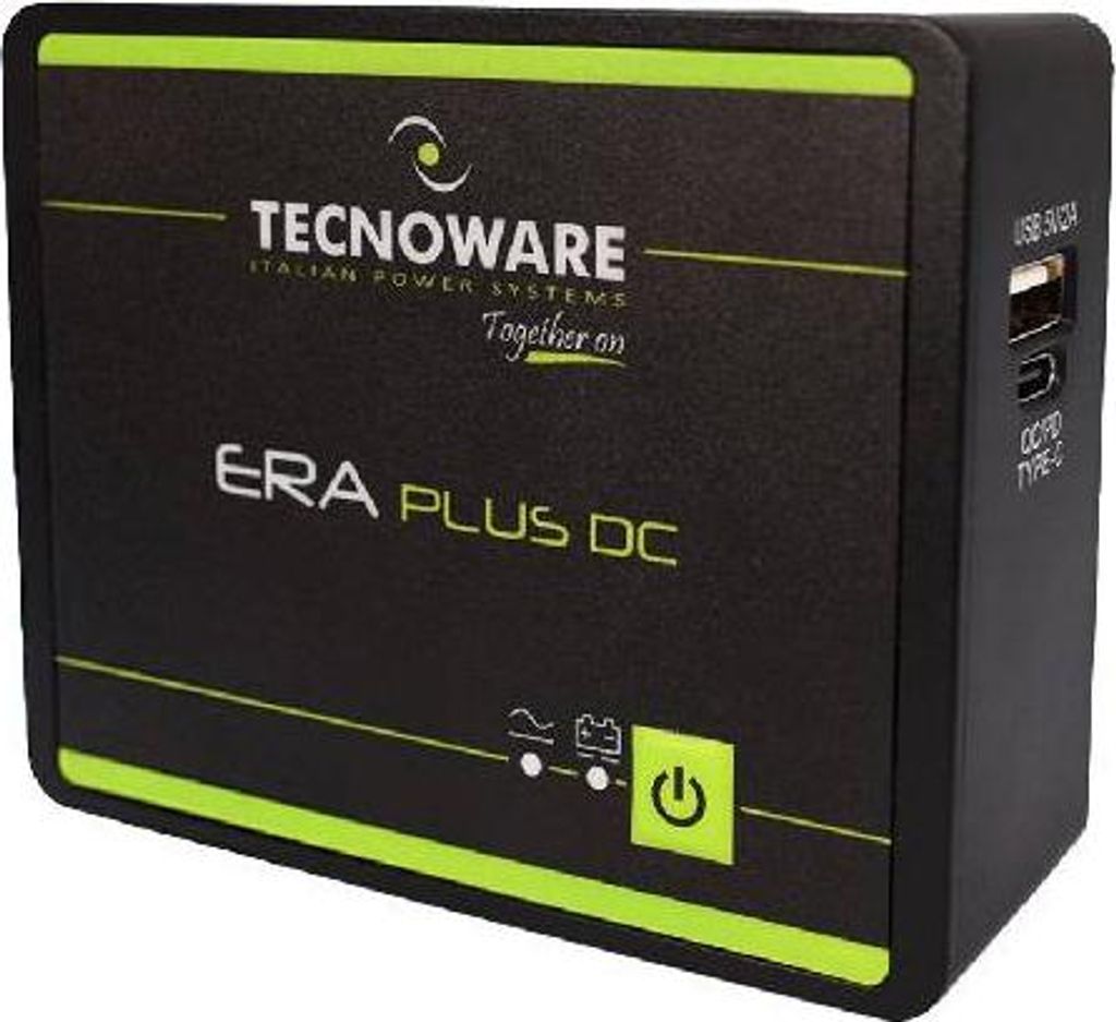 Tecnoware Era Plus DC USV FG-CERAPLDC253C 25W USB-C Lithium Batterie 240 Minuten